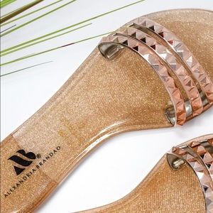 Alexandria Brandao Women Gold Sandals